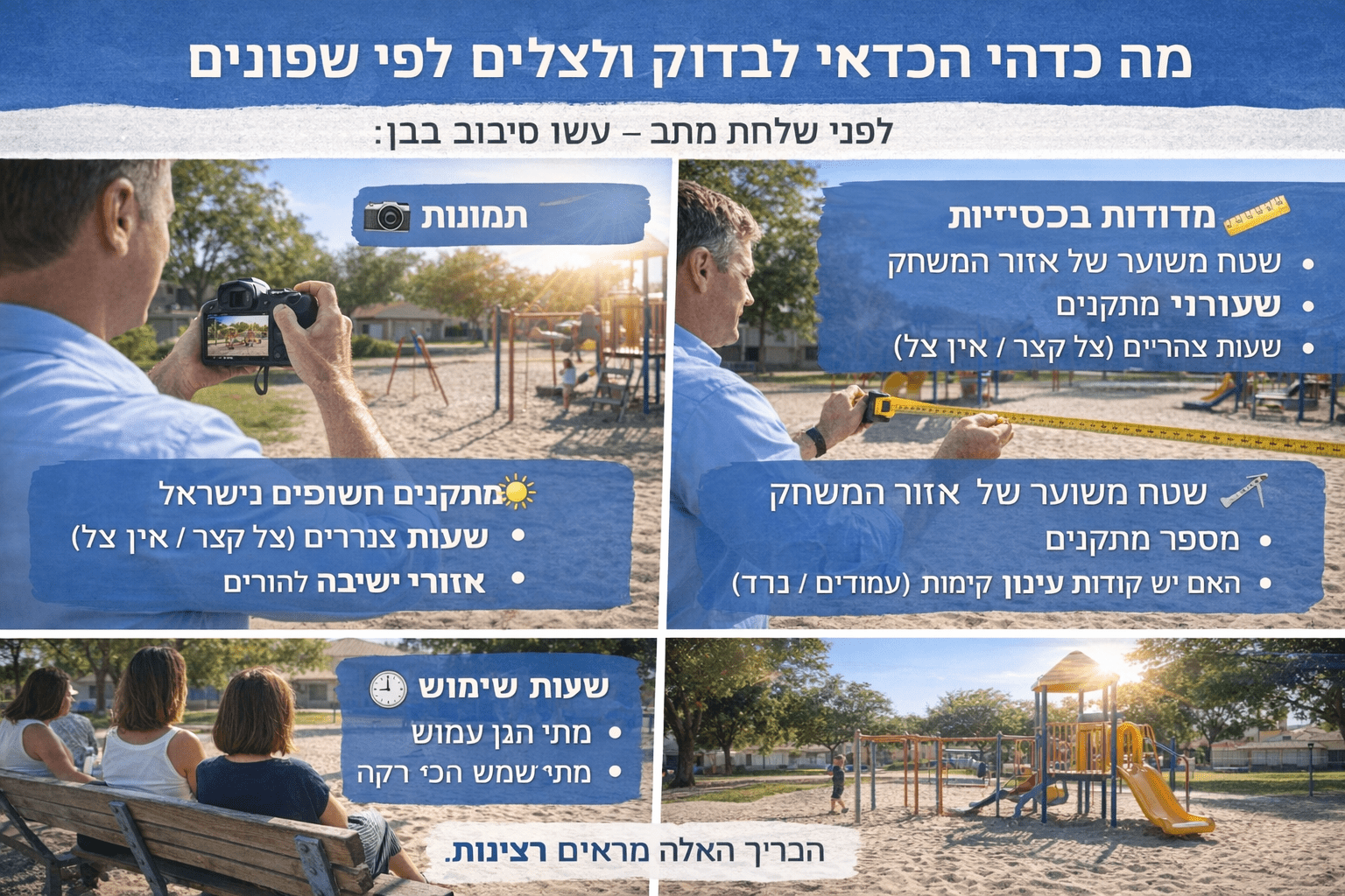 תיעודים של מגרש משחקים