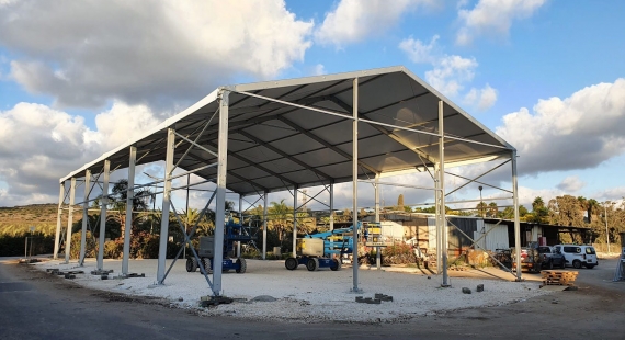 הקמת אוהל קונסטרוקציה מרלוג