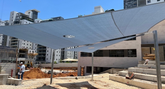מפרשי הצללה בבית ספר מגן פתח תקווה - אולינטק